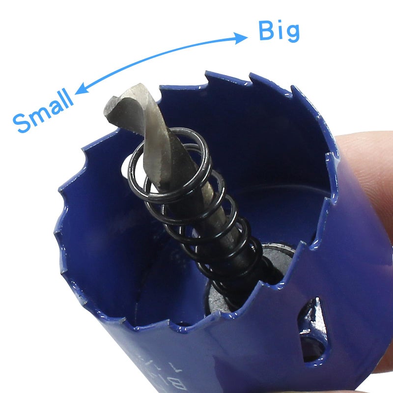 Luomorgo 6 1/8 inch 155mm Hole Saw, 1 1/4 inch Cutting Depth HSS Bi-Metal Hole Cutter with Hex Shank Drill Bit Adapter for Wood Cornhole Boards Plastic Drywall Fiberboard - Image 4